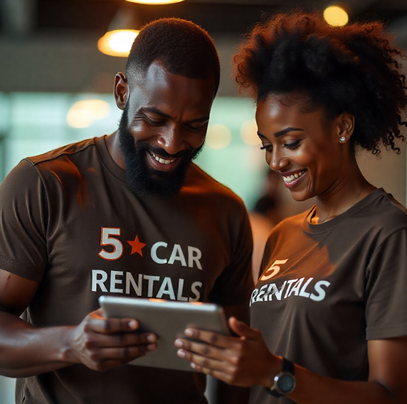 5 Star Car Rentals service team in Kigali