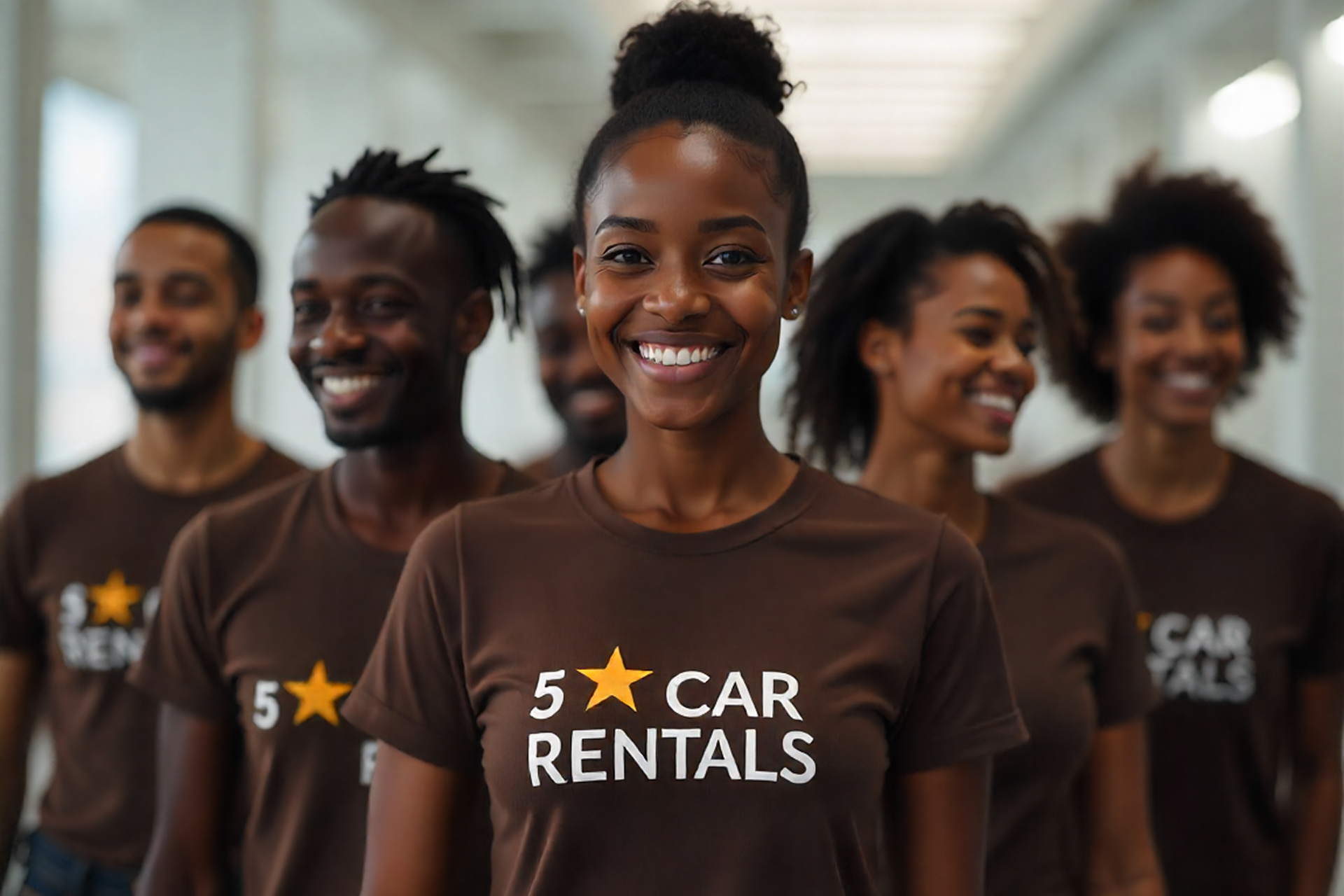 5 Star Car Rentals customer service team in Kigali